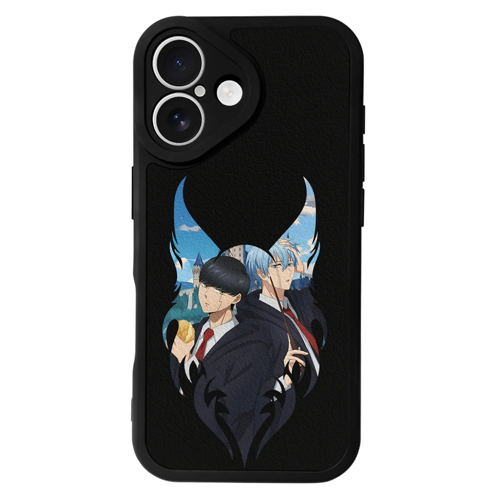 マッシュル グッズ,ランス・クラウン - IPhone 16シリーズ対応 ・ シリコンスマホケース ・ レザー調 ・ 高精度フィット ・ 耐衝撃 ・ ワイヤレス充電対応 ・ 精密カット